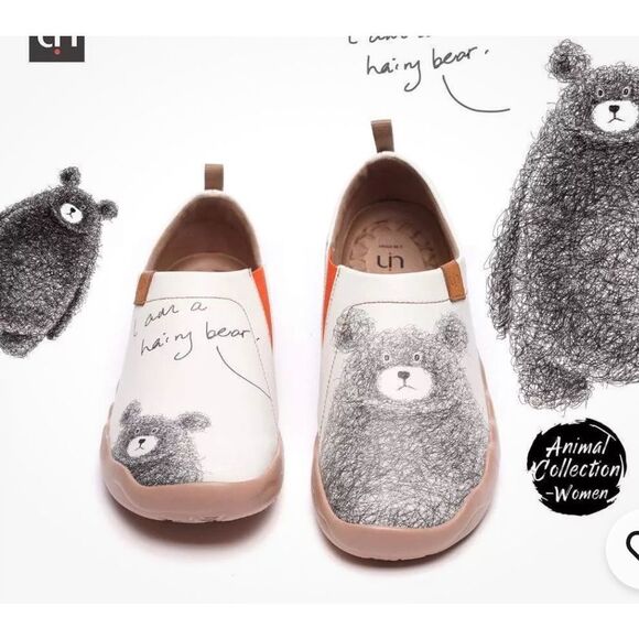 UN Hairy Bear Slip On Shoes Size 8.5 - Picture 5 of 11